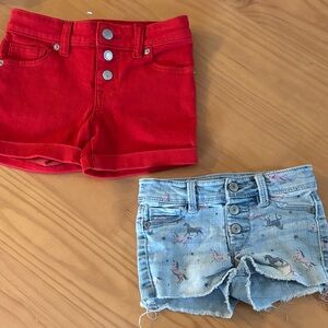 Sonoma Red and Denim Kids Shorts Duo